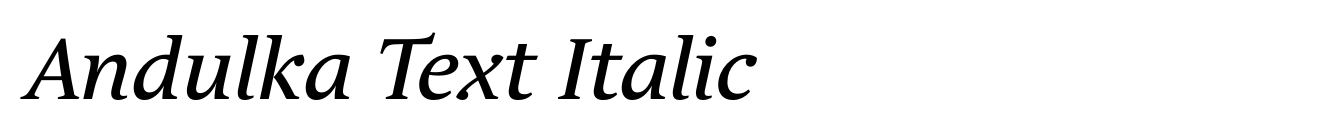 Andulka Text Italic